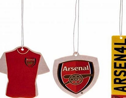 Official Arsenal FC Gifts Arsenal FC Official Football Gift Air Freshener Car Accessory (3 Pack) - A Great Christmas / Birthday Gift Idea For Men And Boys