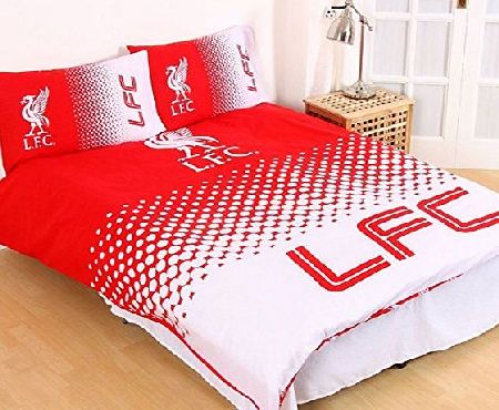 Official Football Merchandise Liverpool FC Fade Reversible Double Duvet Cover and Pillow Case Set