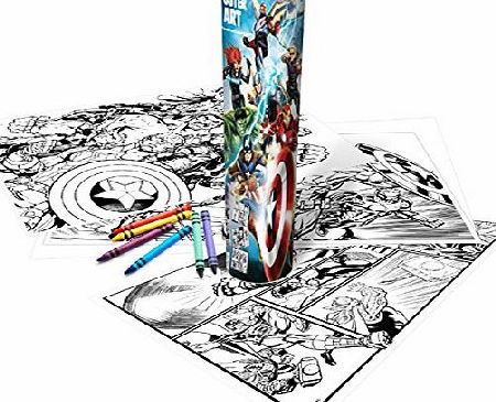 Official Licensed Merchandise Marvel Avengers Poster Art Activity Pack Tube
