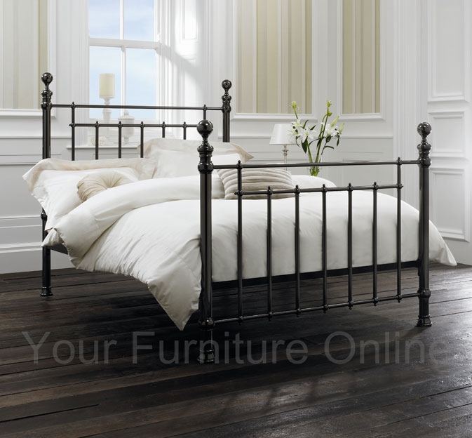 Olivia Nickel Bedstead - 135cm - Double and