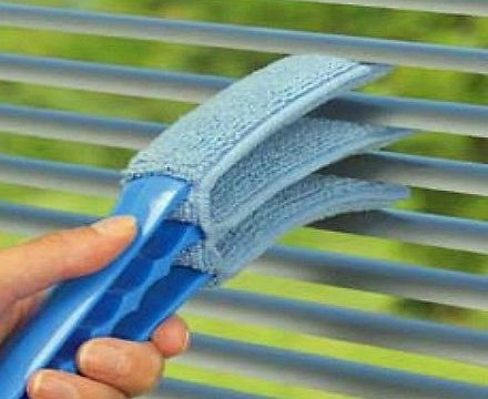 OnlineDiscountStore NEW Venetian Blind Dust Cleaner Slats Triple Micro Fibre Microfibre Brushes Duster