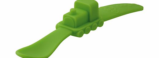 Oogaa Silicone Train Spoon, Green