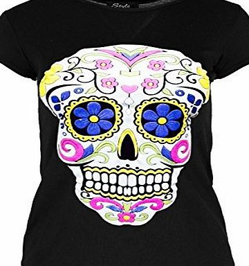 Oops Outlet Womens Halloween T Shirt Ladies Baggy Top Scary Cat Witch amp; Pumpkin Printed Tee