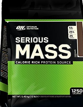 Optimum Nutrition Serious Mass Weight Gain Powder, 5.45 kg - Chocolate
