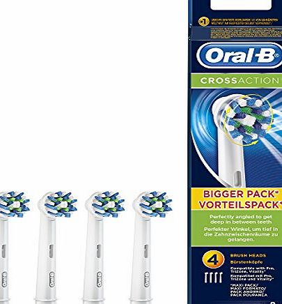 Oral-B CrossAction Electric Toothbrush Replacement Heads - Pack of 4