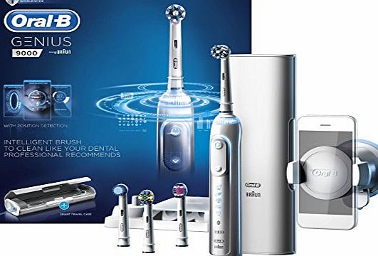 Oral-B Genius 9000 Electric Rechargeable Toothbrush Powered by Braun - White