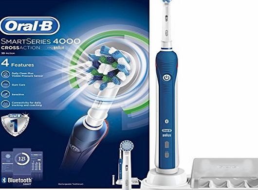 Oral-B Smart Series 4000 Cross Action Electric Rechargeable Toothbrush Powered by Braun