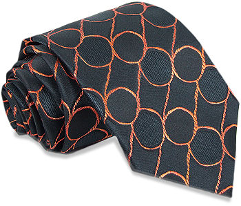 orange Circles Tie