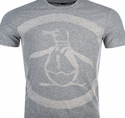 Original Penguin Mens Original Penguin Mens Mega Circle Logo T-Shirt in Grey Marl - L