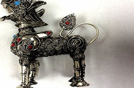 Osiris Trading UK Decorative Filigree Tibetan Snow Lion Traditional Figurine