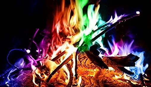 Outdoors Magic Dust to create Coloured Flames - Mystical Fire-Pack of 10