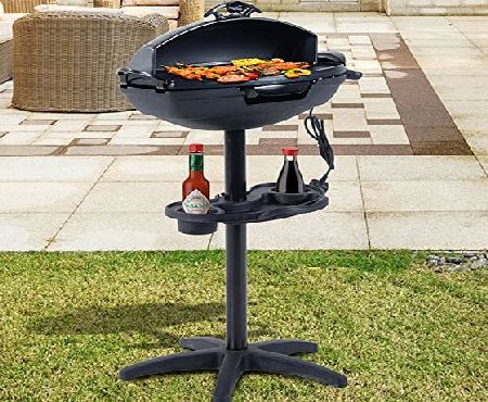 Outsunny 2000W Garden Stand Electric Grill Aluminum Non-stick Portable Kitchen Outdoor Barbecue BBQ Cooking Cooker Patio Heating Heat