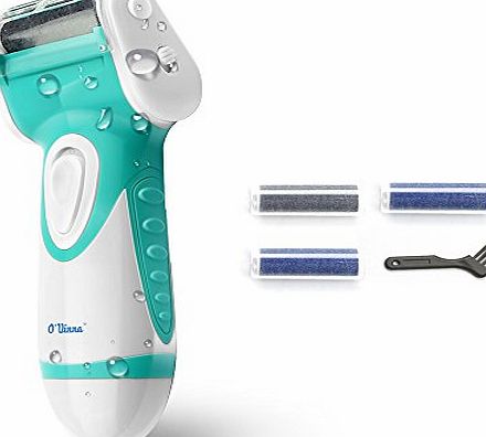 Ovinna Callus Remover, Ovinna Electric Foot File Remover Feet Pedicure Care Tool Repair Coarse Dry Skin and Cracked Dry Rough Feet (Green)