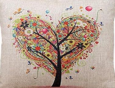 Oyedens Heart Tree Throw Pillow Case Sofa Cushion Cover Home Decor