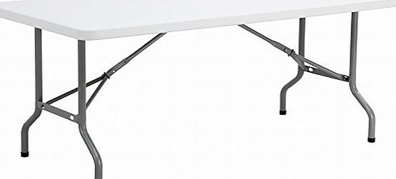 Oypla 6FT HEAVY DUTY TRESTLE WHITE FOLDING BANQUET PARTY GARDEN OUTDOOR amp; INDOOR CAMPING PORTABLE TABLE - EXTRA STRENGTH, UPTO 400KG LOAD CAPACITY (1)