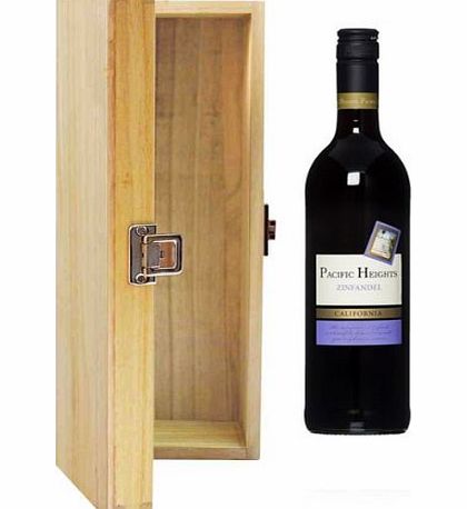 Pacific Heights American Zinfandel Wine in Hinged Wooden Gift Box