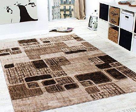 Paco Home Designer Rug Living Room Rug Retro Pattern in Brown Beige Unbeatable Deal, Size:120x170 cm