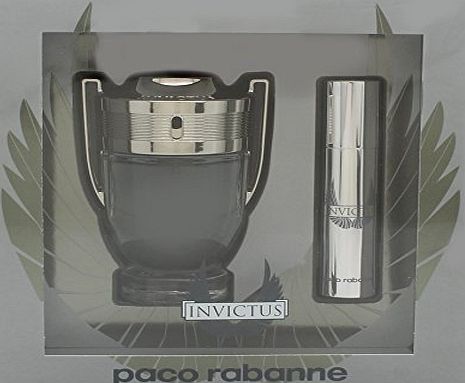 Paco Rabanne Invictus Set 50ml Eau De Toilette Spray and 10ml Eau De Toilette Travel Spray