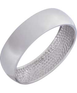 Palladium D-Shape Wedding Ring - 6mm