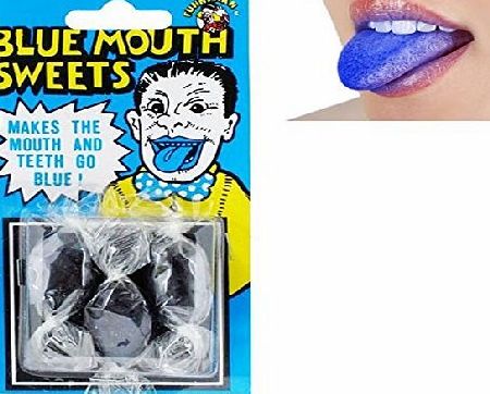 Pams Blue Mouth Sweet of Novelty Joke Gag Tricks for Party Bag Filler Favor or Prank etc...