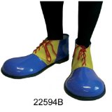 Pams Deluxe Lace-Up Clown Shoes Blue/Yellow