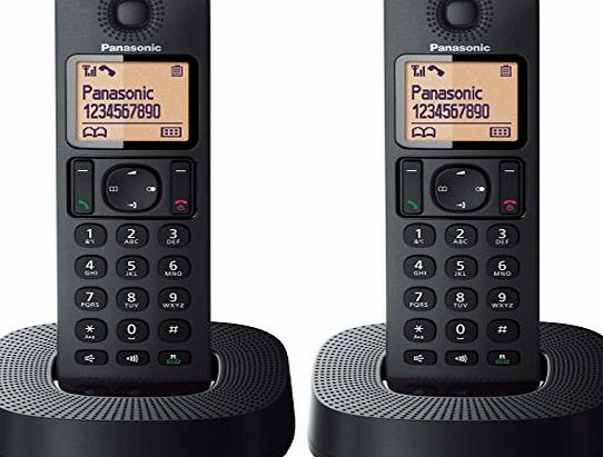Panasonic KX-TGC312EB Digital Cordless Phone with Nuisance Call Blocker - Black (Pack of 2)
