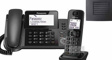 Panasonic KX-TGF320E Corded and Cordless Telephone Kit - Black