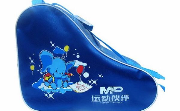 Panda Superstore Blue Cartoon Children Skate Roller Derdy Tote Ice Skate Carry Bag Roller Sack