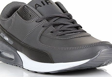 Paramount Mens Legacy Air Bubble Max 90 Running Trainers Airtech Shoes Size (Grey / Black, 7 UK)