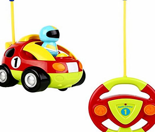 Peradix R/C Race Cartoon Car Radio Control Toy for Toddlers and Kids(Random Color)