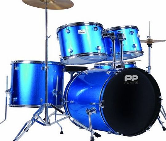 Performance Percussion 5 Piece Drum Kit, Blue