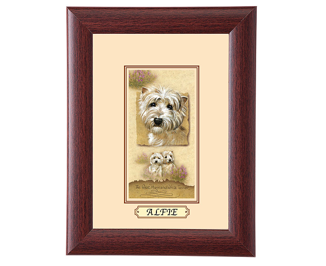 personalised Framed Dog Breed Picture - West Highland White Terrier
