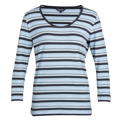 Women` Candy Stripe 3/4 Sleeve T-Shirt