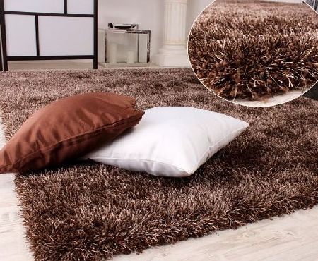 PHC Shaggy Carpet 10 x 10 cm Brown / High-Pile / Slightly Mottled 10x10 cm