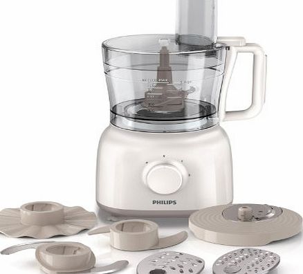 Philips HR7627/01 Daily Collection Food Processor, 1.5 Litre, 650 Watt - White