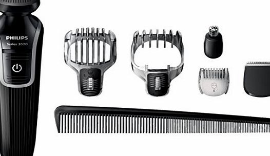 Philips QG3342/23 Series 3000 6-in-1 Waterproof Mens Grooming Kit (Beard/Stubble Trimmer/Hair Clipper)