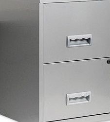 Pierre Henry Filing Cube Cabinet Steel Lockable 2 Drawers A4, Grey