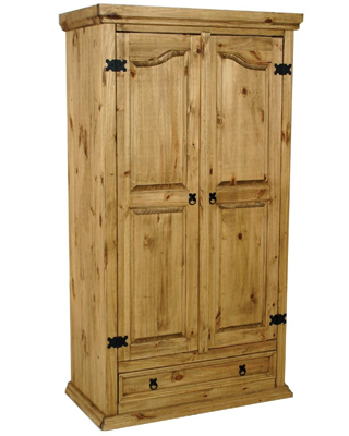 pine WARDROBE WITH DRAWER MEXICANO