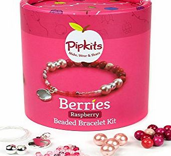 Pipkits Berries Beaded Bracelet Jewellery Making Kit in Raspberry