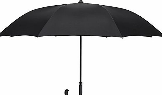 Plemo Windproof Umbrella, PLEMO Automatic Oversized Large Stick Rain Umbrella Auto Open for Men and Women (47.2 in / 120 cm Diameter) Classic Black