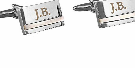 Pmc - Personalised Cufflinks Mother of Pearl Personalised Cufflinks