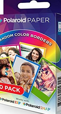 Polaroid 2x3 inch Rainbow Border Premium ZINK Photo Paper TWIN PACK (20 Sheets) - Compatible With Polaroid Snap, Z2300, SocialMatic Instant Cameras amp; Zip Instant Printer