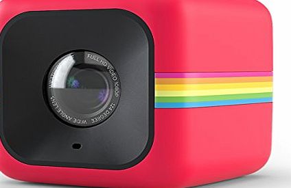 Polaroid Cube  1440p Mini Lifestyle Action Camera with Wi-Fi amp; Image Stabilization (Red)