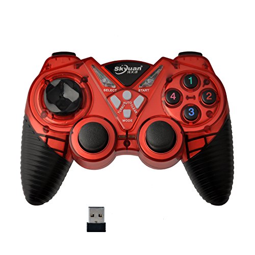 Powerbank2013 Wireless Game Controller Gamepad Joypad for PC/ PS3/ Android Red/Black