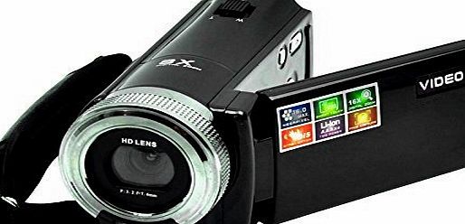 PowerLead Puto PLD003 DV C8 16MP High Definition Digital Video Camcorder Dv DVR 2.7 TFT LCD 16x Zoom Hd Video Recorder Camera 1280 x 720p(Black)