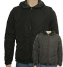 Black Nylon Reversible Hooded Jacket