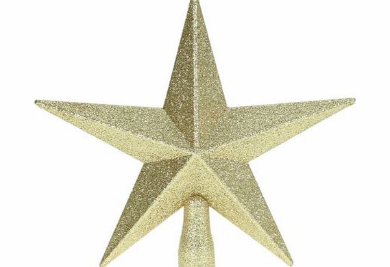 Premier Glitter Star Christmas Tree Topper - Gold (20cm)