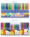 PriceCrunch 108 ASSORTED PENS - Felt Tip Pens - Brush Pens - Magic Markers - Gel Pens
