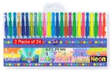 PriceCrunch 48 GEL PENS - Smooth Flow Glitter, Scented, Neon, Metallic, Milky and Pearl Pen