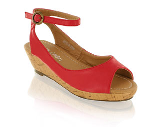 Fab Junior Wedge Sandal With Ankle Strap Detail